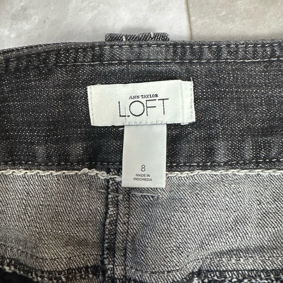 Ann Taylor Women’s Jeans Skirt Size 8 Vintage Black Cotton - Picture 11 of 13